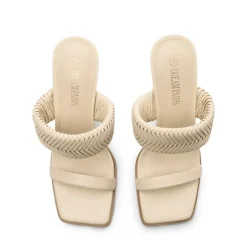 Ankle Strap Rectangular Square Toe Heel Sandals