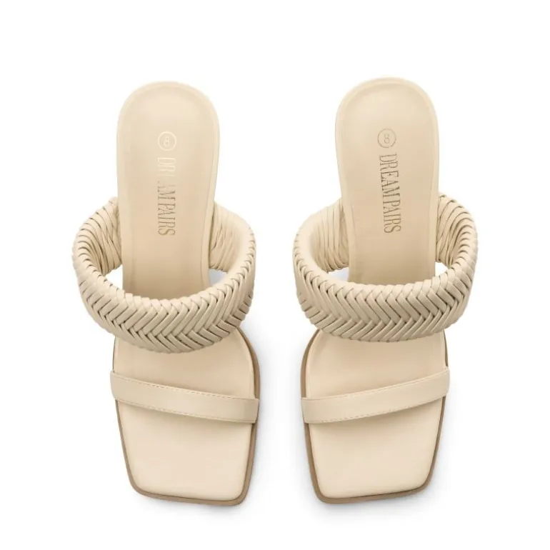 Ankle Strap Rectangular Square Toe Heel Sandals