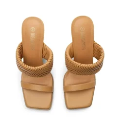 Ankle Strap Rectangular Square Toe Heel Sandals