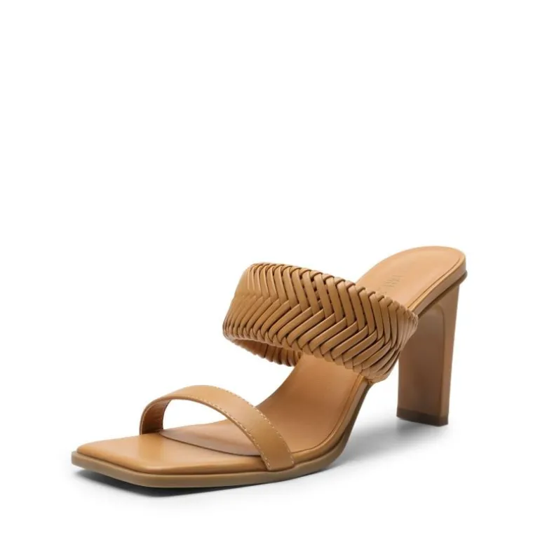 Ankle Strap Rectangular Square Toe Heel Sandals