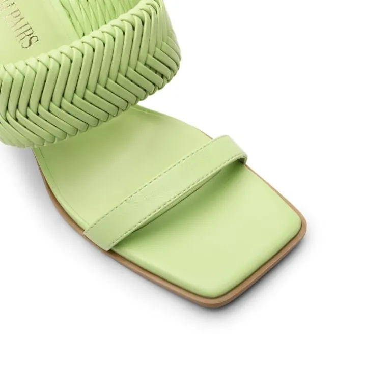Ankle Strap Rectangular Square Toe Heel Sandals