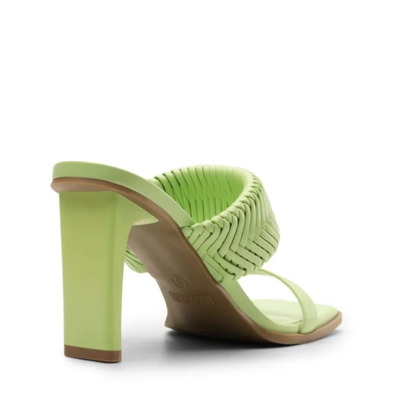 Ankle Strap Rectangular Square Toe Heel Sandals