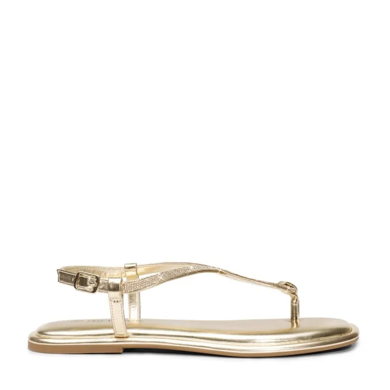 Ankle Strap Rhinestone Flat Sandals