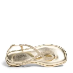 Ankle Strap Rhinestone Flat Sandals