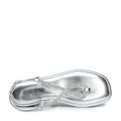 Ankle Strap Rhinestone Flat Sandals