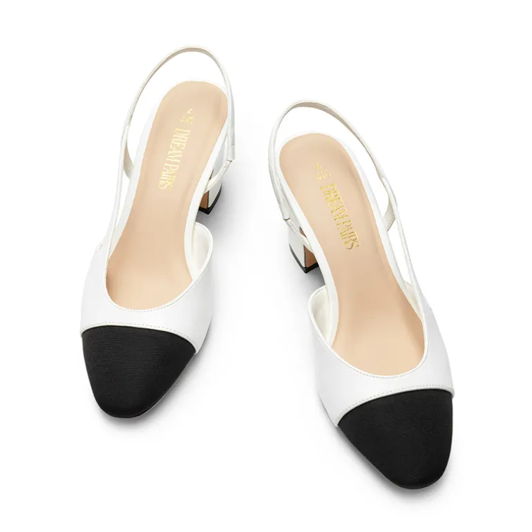 Ankle Strap Slingback Cap Toe Pumps