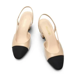 Ankle Strap Slingback Cap Toe Pumps