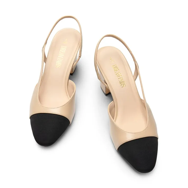 Ankle Strap Slingback Cap Toe Pumps