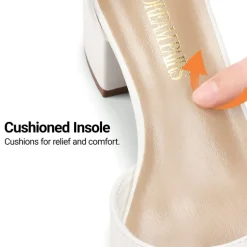 Annee Pointed Toe Low Chunky Heels Pump Shoes