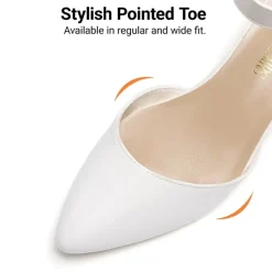 Annee Pointed Toe Low Chunky Heels Pump Shoes