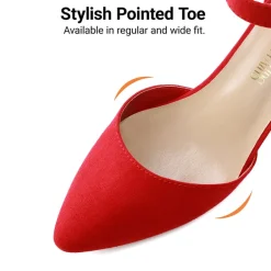 Annee Pointed Toe Low Chunky Heels Pump Shoes