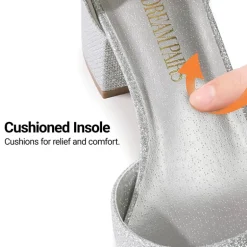 Annee Pointed Toe Low Chunky Heels Pump Shoes