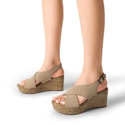 Arch Support Criss-cross Wedge Sandals