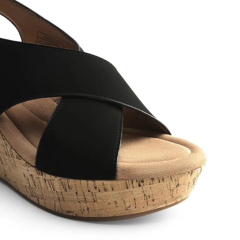 Arch Support Criss-cross Wedge Sandals