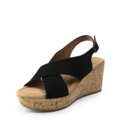Arch Support Criss-cross Wedge Sandals