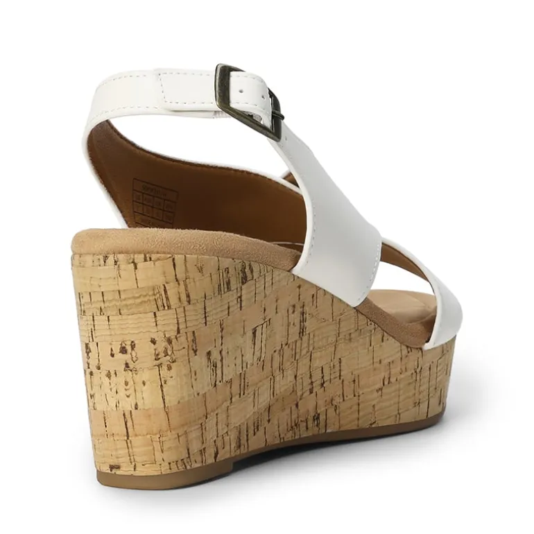 Arch Support Criss-cross Wedge Sandals