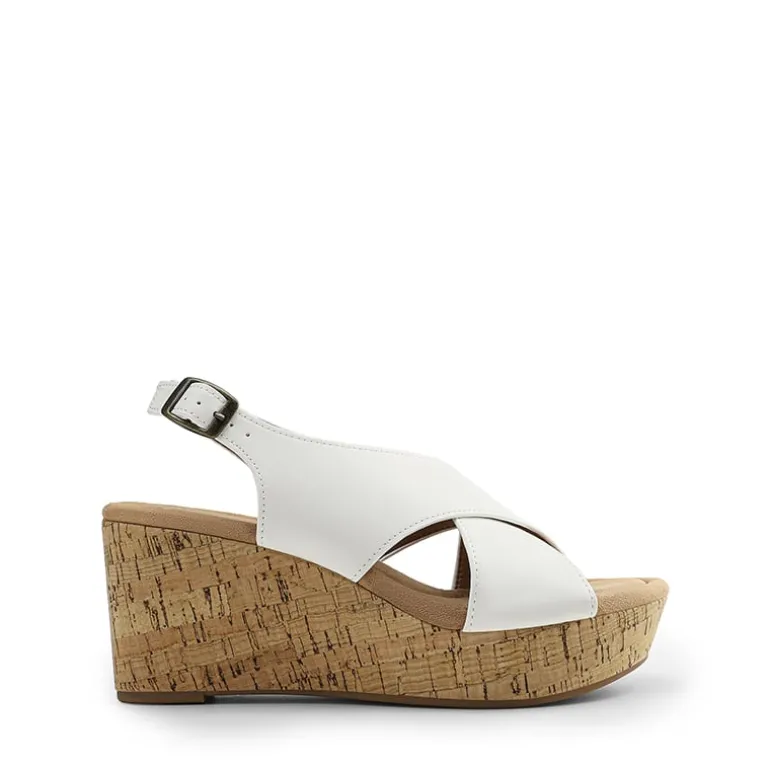 Arch Support Criss-cross Wedge Sandals