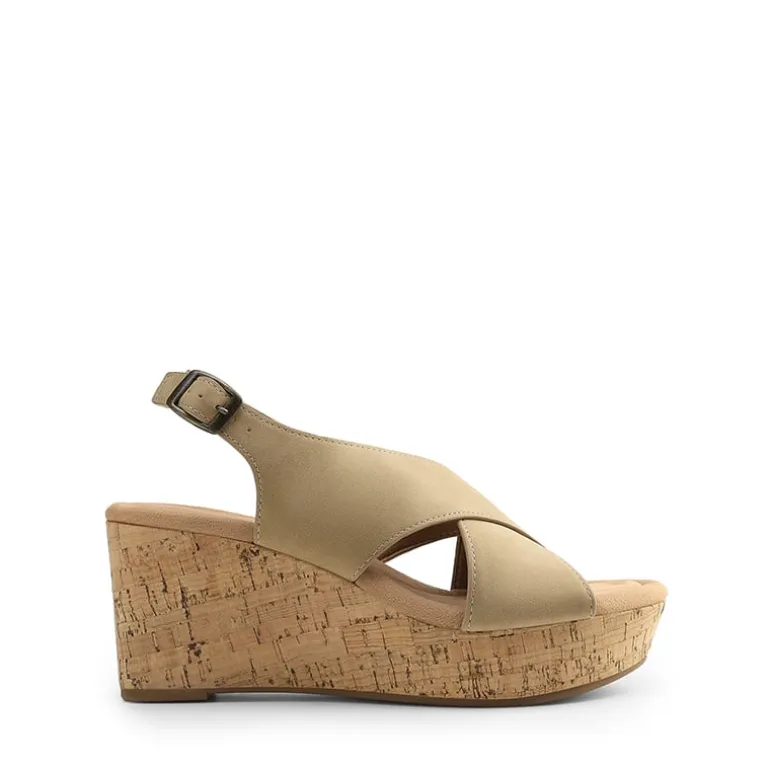 Arch Support Criss-cross Wedge Sandals