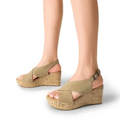 Arch Support Criss-cross Wedge Sandals