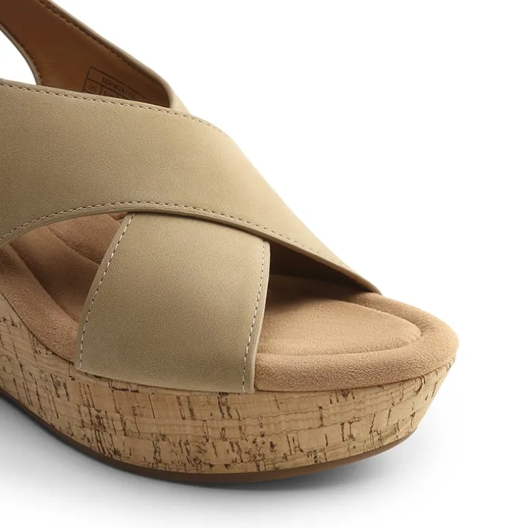 Arch Support Criss-cross Wedge Sandals