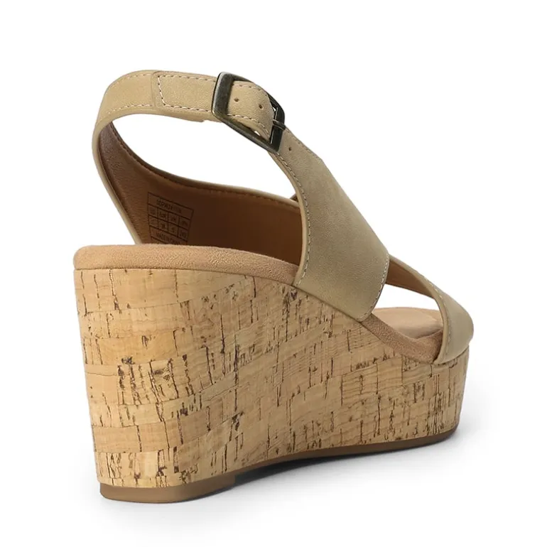 Arch Support Criss-cross Wedge Sandals