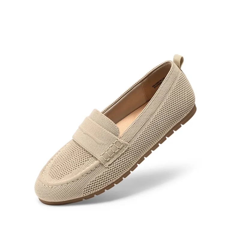 Ascenelle All-day Comfort Fashionable Slip-on Loafers Knit Edition