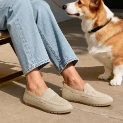 Ascenelle All-day Comfort Fashionable Slip-on Loafers Knit Edition