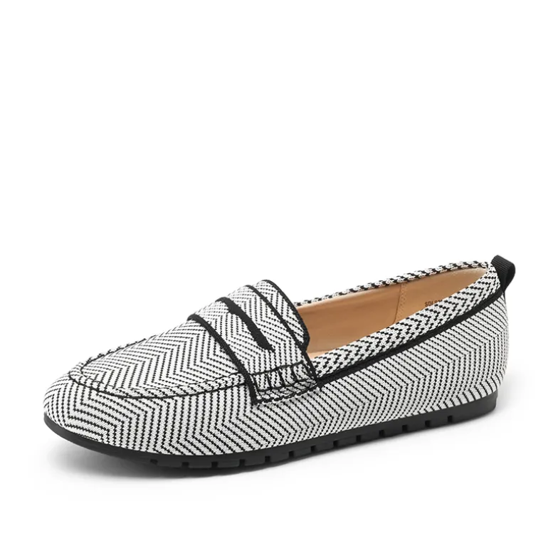 Ascenelle All-day Comfort Fashionable Slip-on Loafers Knit Edition