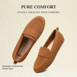 Ascenelle All-day Comfort Fashionable Slip-on Loafers Knit Edition