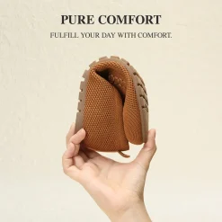 Ascenelle All-day Comfort Fashionable Slip-on Loafers Knit Edition