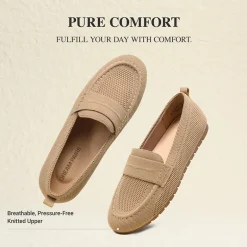 Ascenelle All-day Comfort Fashionable Slip-on Loafers Knit Edition