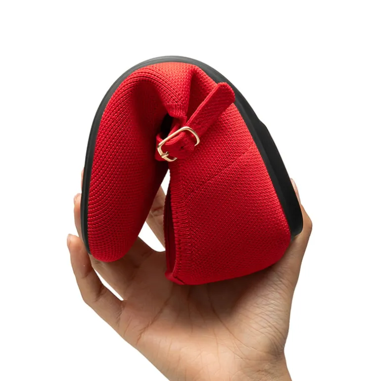 Ascenelle Breathable Arch Support Strap Flats Knit Edition