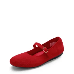 Ascenelle Breathable Arch Support Strap Flats Knit Edition