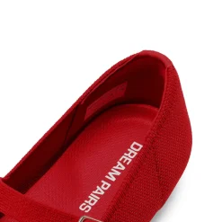 Ascenelle Breathable Arch Support Strap Flats Knit Edition