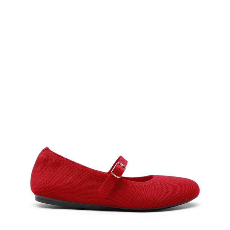 Ascenelle Breathable Arch Support Strap Flats Knit Edition