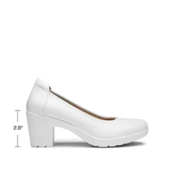 Ascenelle Chunky Low Block Heel Pumps - Edena