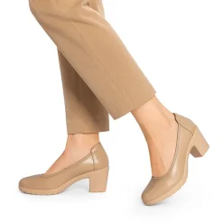 Ascenelle Chunky Low Block Heel Pumps - Edena