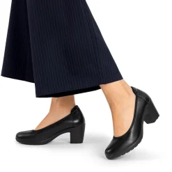 Ascenelle Chunky Low Block Heel Pumps - Edena