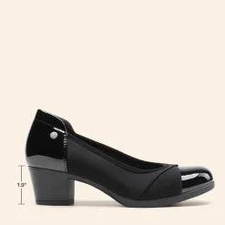 Ascenelle Comfortable Low-Heel Memory Foam Pumps