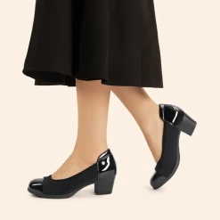 Ascenelle Comfortable Low-Heel Memory Foam Pumps