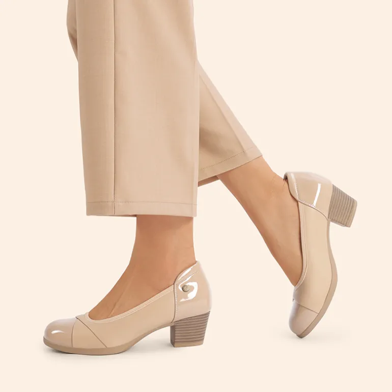 Ascenelle Comfortable Low-Heel Memory Foam Pumps