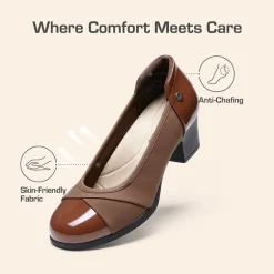 Ascenelle Comfortable Low-Heel Memory Foam Pumps