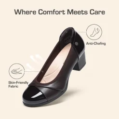 Ascenelle Comfortable Low-Heel Memory Foam Pumps