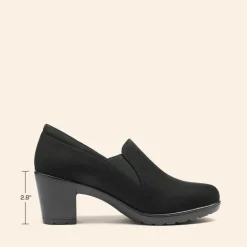 Ascenelle Comfortable Round Toe Block Heel Pumps