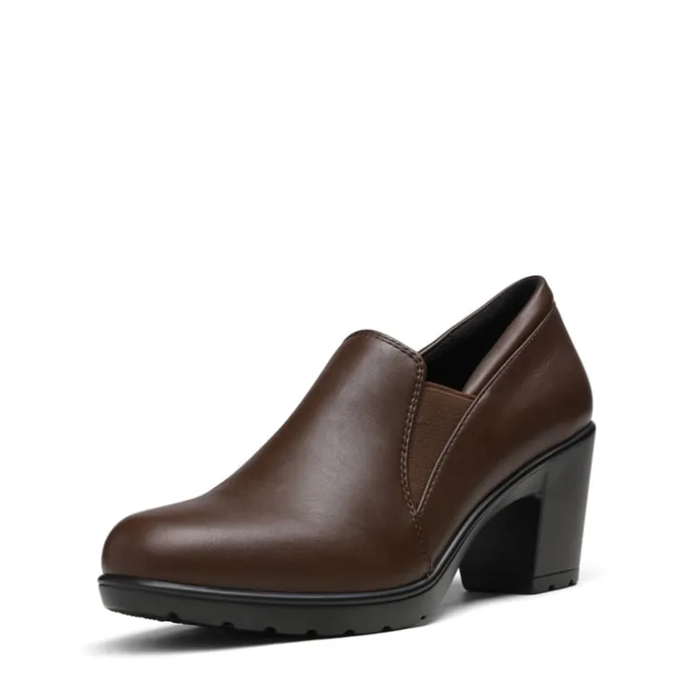 Ascenelle Comfortable Round Toe Block Heel Pumps
