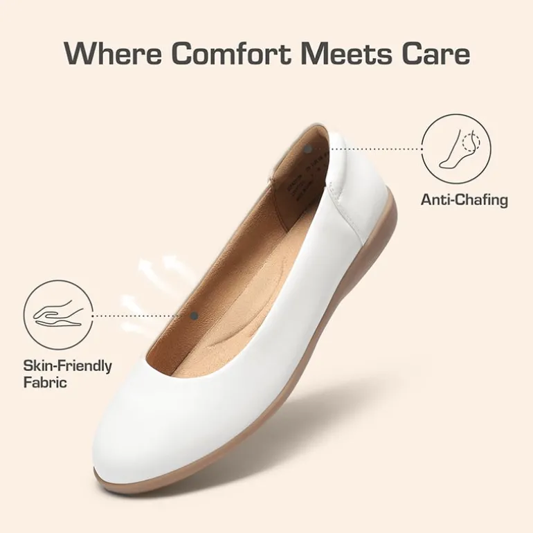 Ascenelle Comfortable Round Toe Ballet Flats