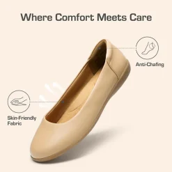 Ascenelle Comfortable Round Toe Ballet Flats