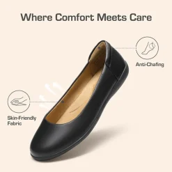 Ascenelle Comfortable Round Toe Ballet Flats