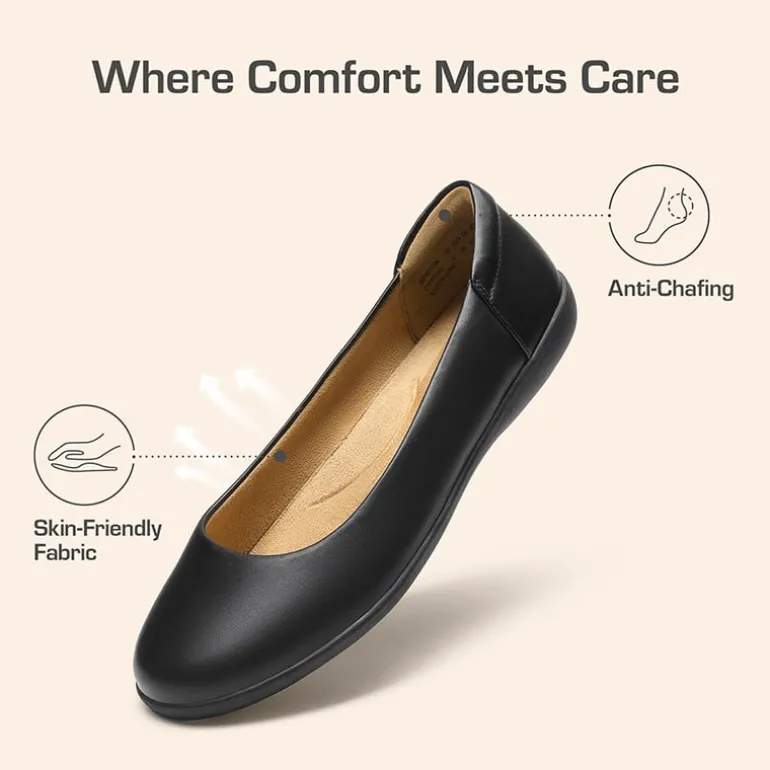 Ascenelle Comfortable Round Toe Ballet Flats