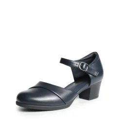 Ascenelle Comfortable Strap Low Block Heel Pumps